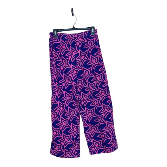 Vintage Victoria's Secret Stars Hot Pink & Blue 2 Piece Pajama Set Size Medium - Picture 6 of 6